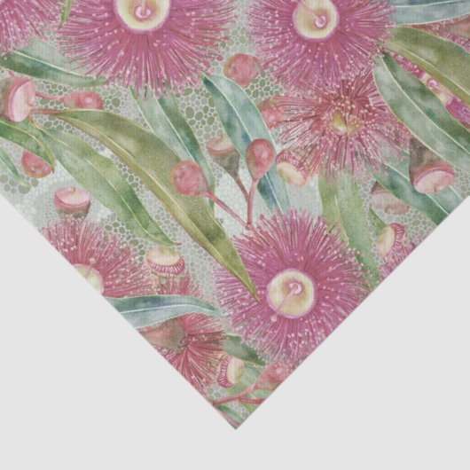 Rosa Eukalyptus nach dem Regen Seidenpapier (Detail)