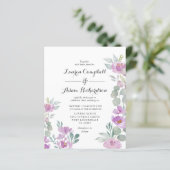 Rosa Eukalyptus Wedding Einladung (Stehend Vorderseite)