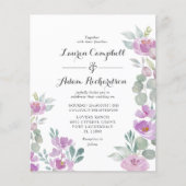 Rosa Eukalyptus Wedding Einladung (Vorderseite)