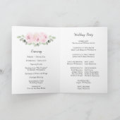 Rosa Eukalyptus Wedding Programm (Innenseite)