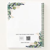 Rosa Eukalyptusgrün Foto elegant Notizblock (Rückseite)