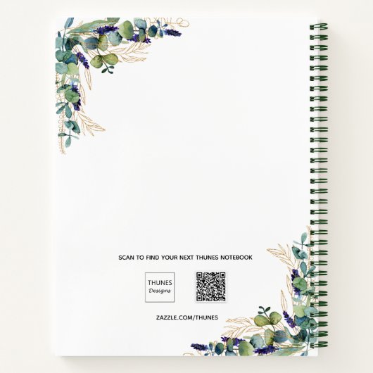 Rosa Eukalyptusgrün Foto Großmutter Notizblock (Rückseite)