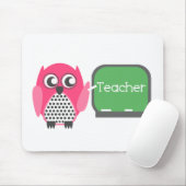 Rosa Eule an der Tafel Mousepad (Mit Mouse)