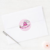 Rosa Eule, Brautparty-Aufkleber Runder Aufkleber (Umschlag)
