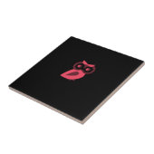 Rosa Eule Keramik Tile Fliese (Seite)