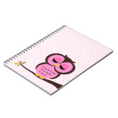 Rosa Eule Notizblock (Linke Seite)