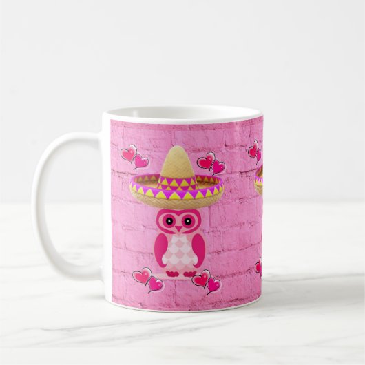 Rosa Eule-Tasse Kaffeetasse (Links)