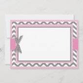 Rosa Eule und Zickzack Druck danken Ihnen Dankeskarte (Rückseite)