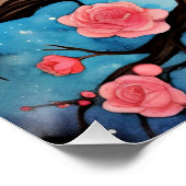 Rosa Eule, Vollmond Poster (Ecke)