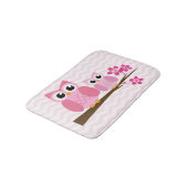 Rosa Eule Zickzack Badematte (Schrägansicht)