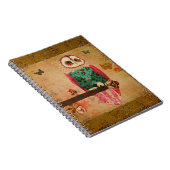 Rosa-Eulen-Goldnotizbuch Notizblock (Rechte Seite)
