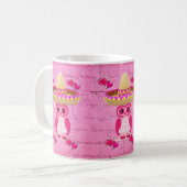 Rosa Eulen-Tasse Kaffeetasse (Vorderseite Links)