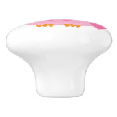 Rosa Eulen-Türknauf Keramikknauf (Seitenansicht)