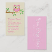 Rosa Eulen-Visitenkarte Visitenkarte (Vorne/Hinten)