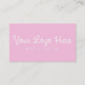 Rosa Eulen-Visitenkarte Visitenkarte (Rückseite)