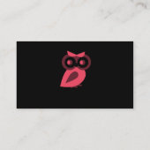 Rosa Eulen-Visitenkarten Visitenkarte (Rückseite)