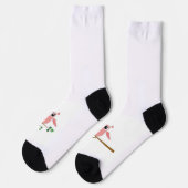 Rosa Eulensocken Socken (Linkes Detail)