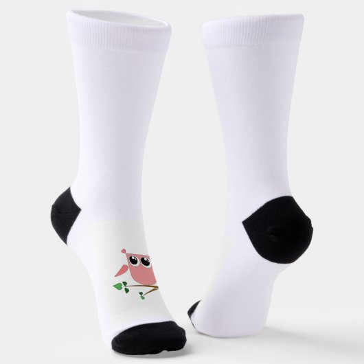 Rosa Eulensocken Socken (Gewinkelt)