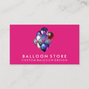 Rosa Eventplan-Partydekoration Glitterballons Visitenkarte