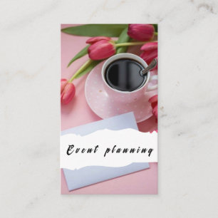Rosa Eventplanung Moderne Visitenkarte