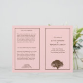 Rosa ewiger Eichenbaum Braun einfaches Hochzeitspr (Stehend Vorderseite)