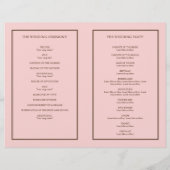 Rosa ewiger Eichenbaum Braun einfaches Hochzeitspr (Rückseite)