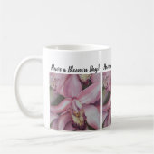 Rosa Exotic Orchid Watercolor Blume Kaffeetasse (Links)