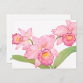 Rosa Exotische Blume Postkarte (Vorne/Hinten)