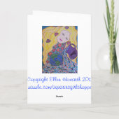 Rosa exotische Blüten-Pflanzen-Gruß-Karte Karte (Rückseite)