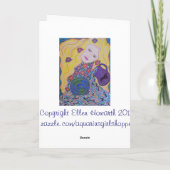 Rosa exotische Blüten-Pflanzen-Gruß-Karte Karte (Rückseite)