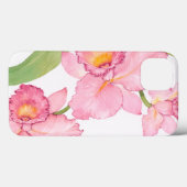 Rosa exotische Watercolor-Blumen Case-Mate iPhone Hülle (Rückseite (Horizontal))