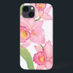 Rosa exotische Watercolor-Blumen Case-Mate iPhone Hülle<br><div class="desc">Rosa exotischer Watercolor-Blumen Künstler: Tim OToole</div>