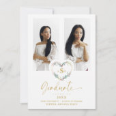 Rosa Extravagant Graduate Romantisches Blumenherz  (Vorderseite)