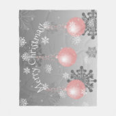 Rosa Extravagante Weihnachtsschmuck Fleece Blanket (Vorderseite)