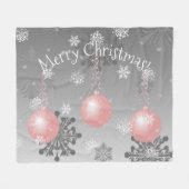 Rosa Extravagante Weihnachtsschmuck Fleece Blanket (Vorderseite (Horizontal))