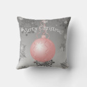 Rosa Extravagantes Weihnachtsschmuckstück Kissen (Rückseite)