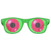 Rosa Eyeballs Partybrille (Vorderseite)