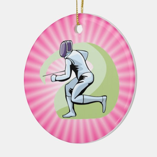 Rosa Fahne Keramikornament (Links)