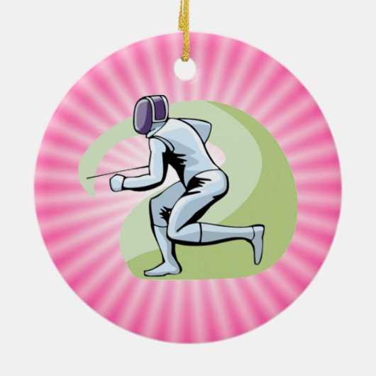 Rosa Fahne Keramikornament (Hinten)