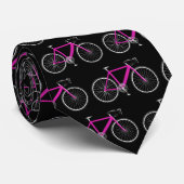 rosa Fahrrad auf schwarz Krawatte (Gerollt)