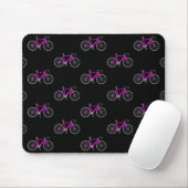 rosa Fahrrad auf schwarz Mousepad (Mit Mouse)