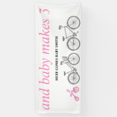 Rosa Fahrrad Banner (Vertikal)