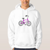 Rosa Fahrrad Hoodie (Vorderseite)