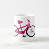 Rosa Fahrrad mit rosa Schleife Kaffeetasse (Mittel)