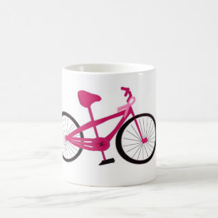 Rosa Fahrrad mit rosa Schleife Kaffeetasse