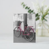 rosa Fahrrad Postkarte (Stehend Vorderseite)
