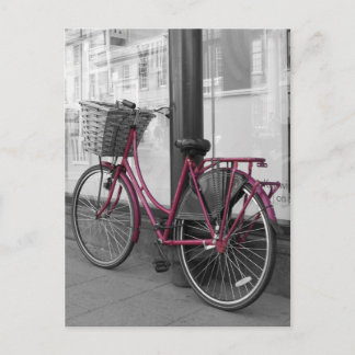 rosa Fahrrad Postkarte