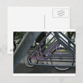 rosa Fahrrad Postkarte (Vorne/Hinten)