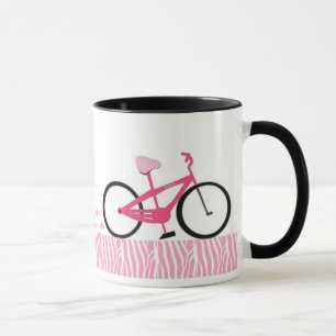Rosa Fahrrad Tasse