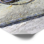 Rosa Fahrrad — Wandplakat Poster (Ecke)